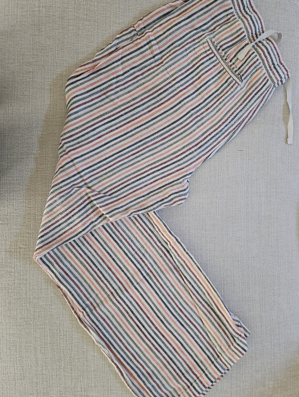 Cato Multicolor Vertical Stripe Drawstring Trousers